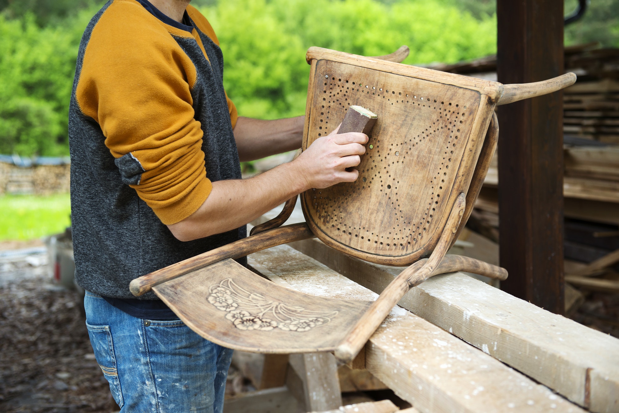 Wooden furniture restoration